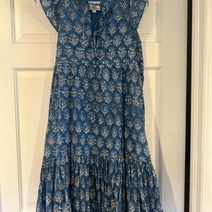 Emerson Fry Blue and White Gauzy Cotton Mini Dress